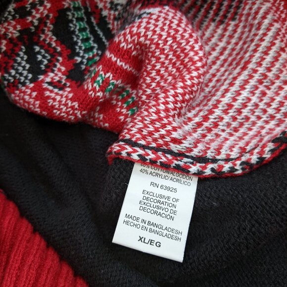 Ugly Christmas Sweater Unisex XL Polo Bear “Light It Up” Holiday Knit Tight Knit - Picture 7 of 7